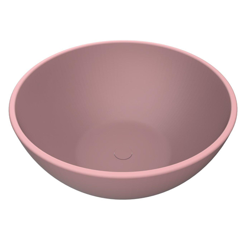 Arcqua Prince Waskom Opbouw - 38cm - rond - cast marble - mat roze SW909483