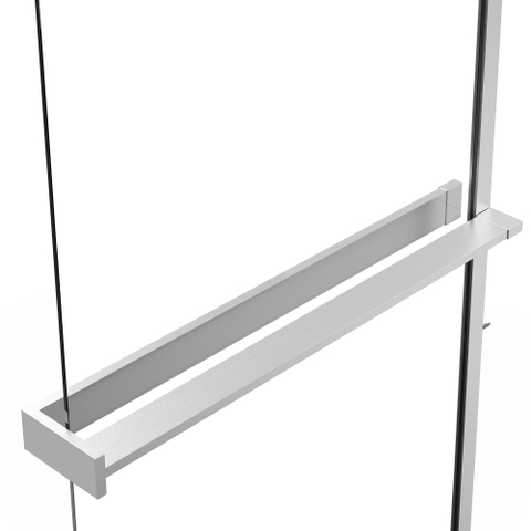 Fortifura Galeria handdoekrek voor inloopdouche klemmen 140cm inkortbaar geborsteld RVS SHOW26435