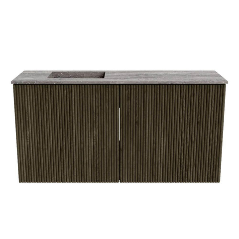 Mondiaz JOYA-DLUX Meuble de toilette 80cm - couleur Shadow - Vasque FAYE position Gauche Sans trou de robinet couleur Oza SW1425040