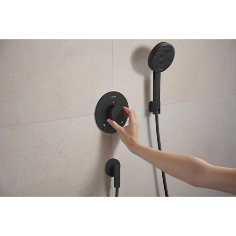 Hansgrohe Ecostat comfort s Inbouw - thermostaat - 2 functies - mat zwart SW1245322
