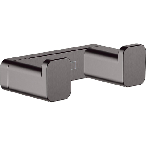 Hansgrohe AddStoris Q handdoekhaak dubbel - geborsteld zwart chroom (antraciet) SW651550