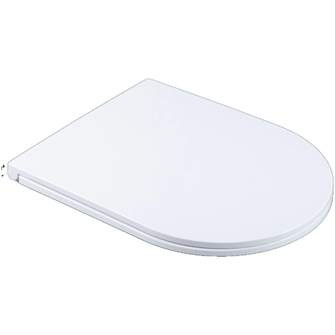 QeramiQ Dely Swirl Pack WC - 36.3x51.7cm - réservoir encastré Geberit UP320 - abattant mince - plaque de déclenchement blanche brillante - boutons ronds - blanc mat SW1413326