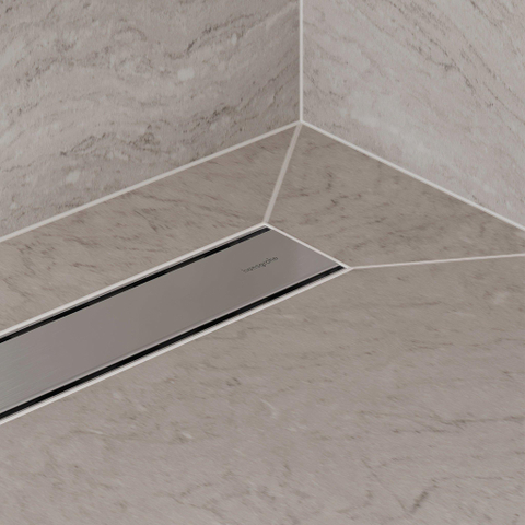 Hansgrohe RainDrain Allround Douchegoot - 70cm - standaard/vlakke installatie - brushed stainless steel SW1590312