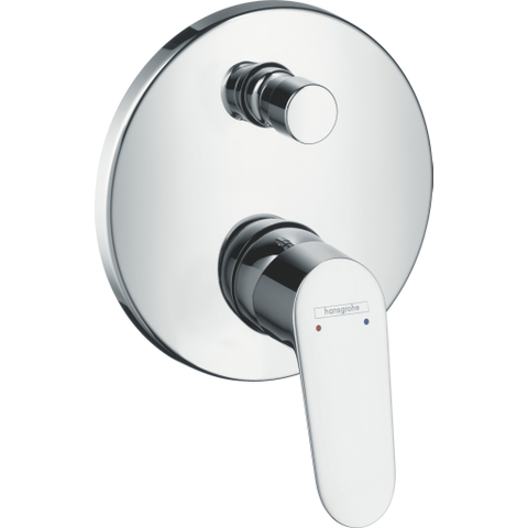 Hansgrohe Focus Eengreeps badmengkraan - afbouwdeel zekerheidsco - met - hoogglans chroom GA73354