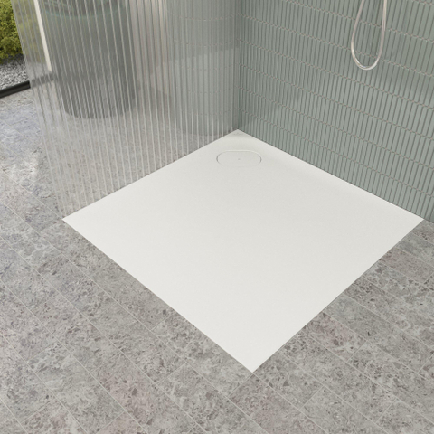 Villeroy & Boch Ecora douchebak - 90x90x3.5cm - hoekafvoer - stone white (wit) SW1558920