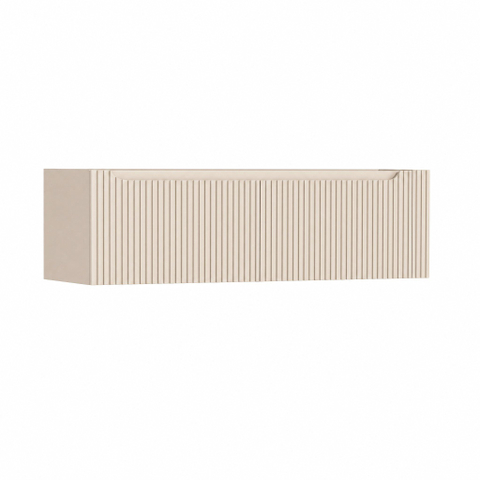 H&R Badmeubelen Juice Meuble sous vasque - 140x45x40cm - angle droit arrondi - 2 tiroirs - poignée intégrée - Merino SW1490085