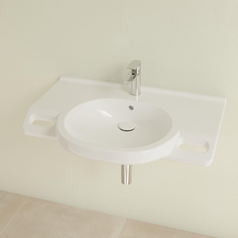 Villeroy & Boch ViCare lavabo - 81x56x18.5cm - avec trop-plein - CeramicPlus - blanc alpin SW654867