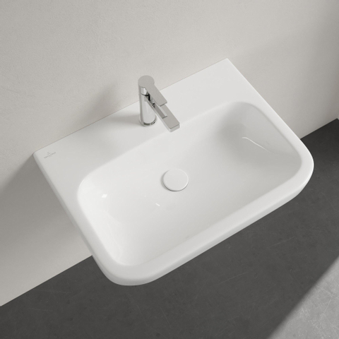 Villeroy & Boch Architectura wastafel - 65x47cm - met kraangat - zonder overloop - White Alpine (glans wit) 1025252