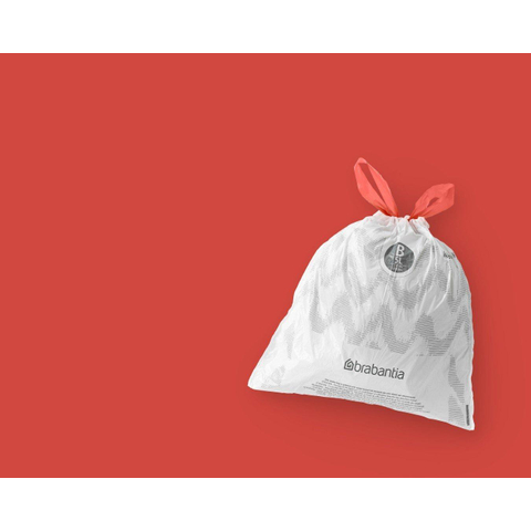 Brabantia PerfectFit Poubelle sac à déchets avec fermeture par ruban adhésif code B, 5 litres, 10 pièces/rouleau SW767528