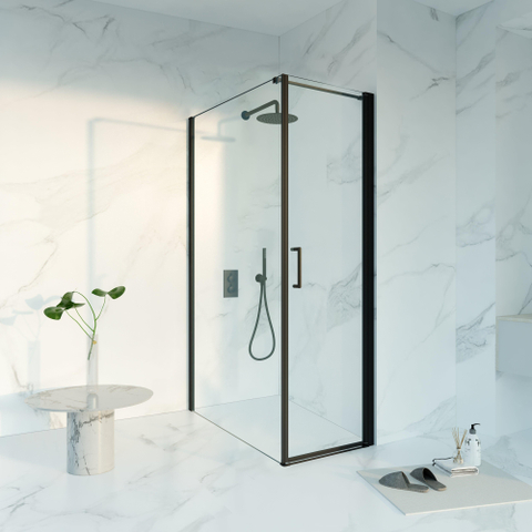 Fortifura Galeria Douchecabine - 60x120x200 - Profiel veiligheidsglas - antikalk - mat zwart SW1444090