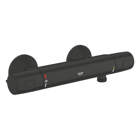 Grohe Precision Trend QuickFix Douchekraan - thermostatisch - met glijstangset - HOH 15cm - matte black (mat zwart) SW1177076