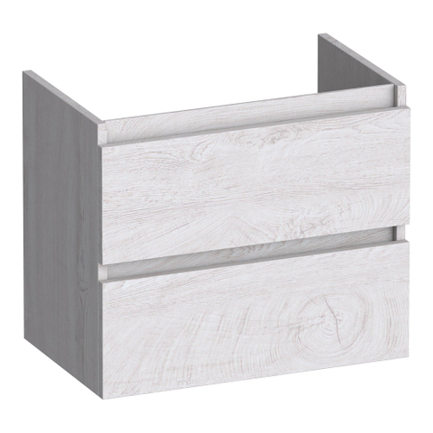 BRAUER Joy wastafelonderkast ondiep - 60x39x50cm - 2 softclose lades - greeploos - 1 sifon uitsparing - Forest Seashell met vygo wastafel SHOWROOMMODEL SHOW26807