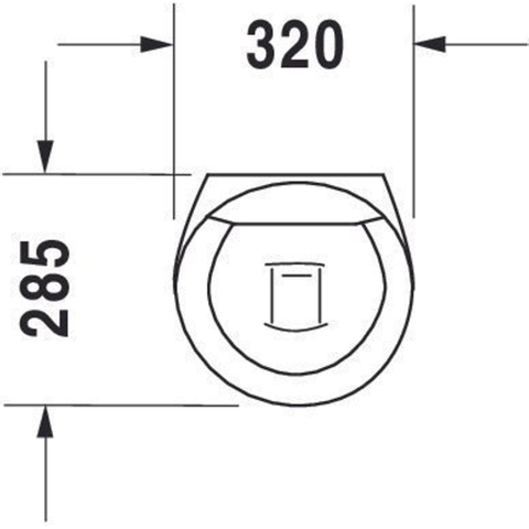 Duravit Starck Urinoir - voor deksel - wit 0299649