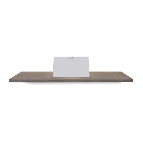 Looox Wood collection tablette de baignoire 78cm avec support blanc mat chêne blanc mat SW73157