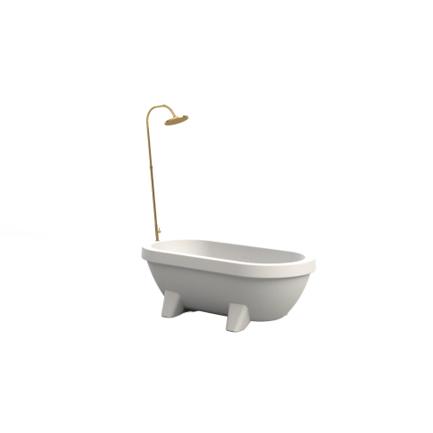 Gardentub Baignoire îlot (extérieur) - 194x94x66cm - synthétique - compatible à l'extérieur - blanc mat SW1017090