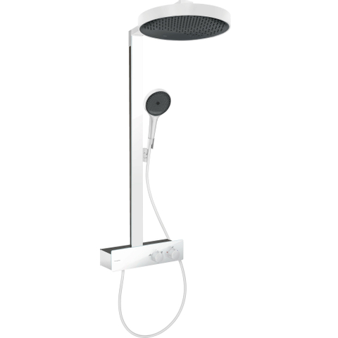Hansgrohe RainFinity ensemble de douche pluie apparent – thermostatique – douche de tête Ø 36 cm – douchette 2 jets – blanc mat SW918188