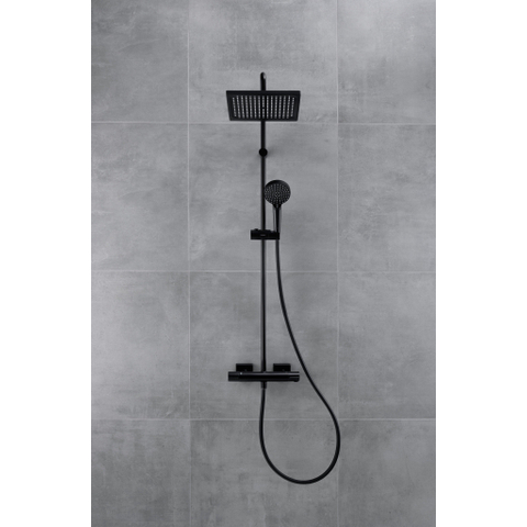 Hansgrohe Vernis Shape - 240 - 1jet - showerpipe - met thermostaat - mat zwart SW803053