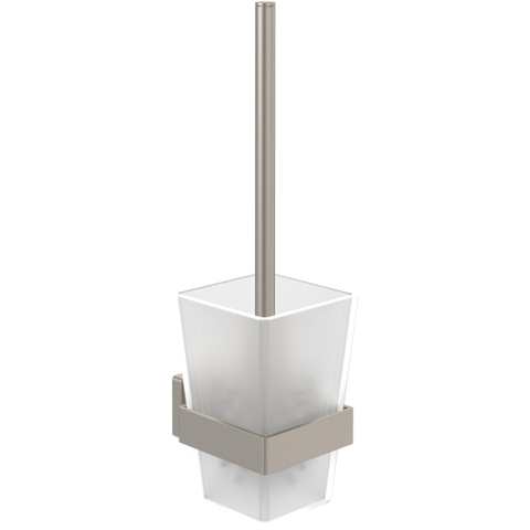Villeroy & Boch Elements - Striking Toiletborstelgarnituur - 94x118x340mm - Brushed Nickel (grijs) SW974112