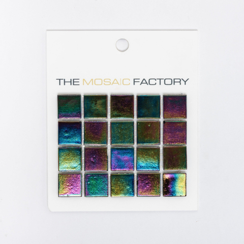 ÉCHANTILLON The Mosaic Factory Amsterdam carreau mosaïque 2x2x0.4cm pour mur et sol pour intérieur et extérieur carré Verre Noir SW861922