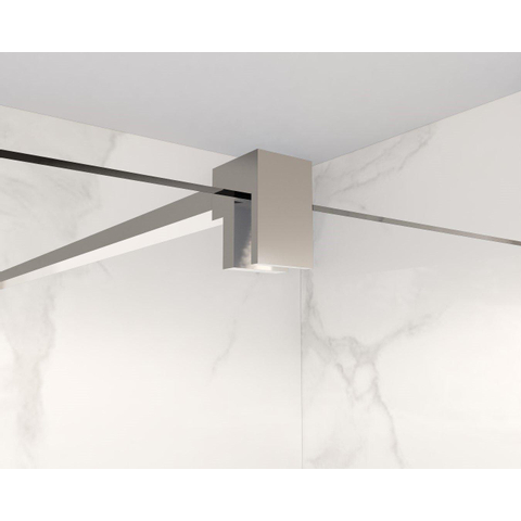 Fortifura Galeria Douche à l'italienne - 50x200cm - verre clair - Chrome SW917203