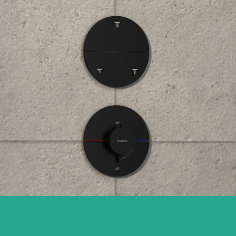 Hansgrohe Showerselect Comfort S thermostatique encastrable 1 fonction highflow mat noir SW917990
