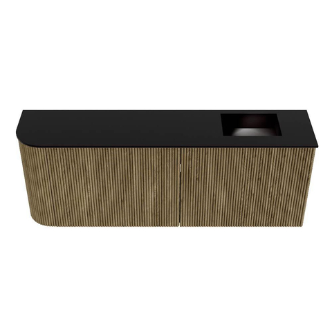 Mondiaz JOYA 111.6cm toiletmeubel - ronding links kleur Dusk - Wastafel FAYE positie Rechts Zonder kraangat kleur Urban. SW1421702