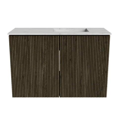 Mondiaz JOYA-DLUX 60cm toiletmeubel - kleur Shadow - Wastafel FAYE positie Rechts Zonder kraangat kleur Opalo. SW1422899