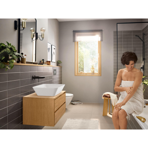 Hansgrohe Rebris e 1 greeps wastafelkraan - inbouw - wandmontage - met uitloop 20 cm - mat zwart SW796583