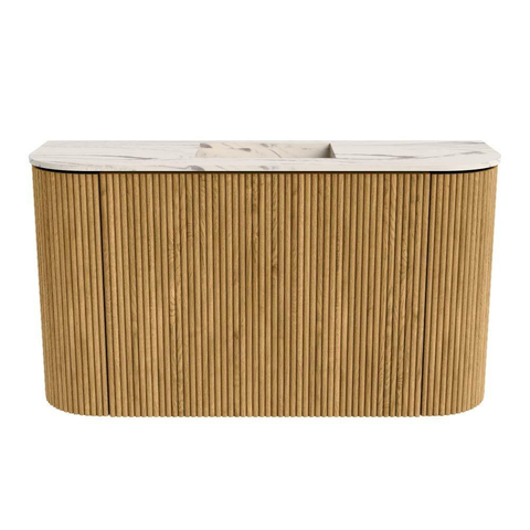 Mondiaz JOYA-DLUX 73.2cm toiletmeubel - ronding links en rechts kleur Oak - Wastafel FAYE positie Midden Zonder kraangat kleur Nata. SW1424044