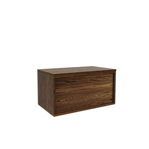 Saniclass Holz Frame Meuble de salle de bains - 80x45x40cm - 1 tiroir - plan de toilette - Noyer pure SW1436767