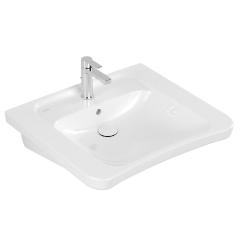 Villeroy & Boch Vicare Omnia Architectura Vita wastafel - 65x54.5cm - met kraangat en overloop CeramicPlus - White Alpine (glans wit) 0100907