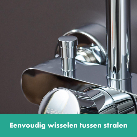 Hansgrohe Croma select s Showerpipe - 280 - 1jet - met eengreeps mengkraan - hoogglans chroom SW73190