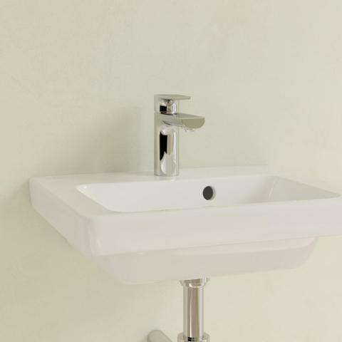 Villeroy & Boch Subway 2.0 fontein - 45x37cm - met kraangat - met overloop - White Alpine (glans wit) GA50180