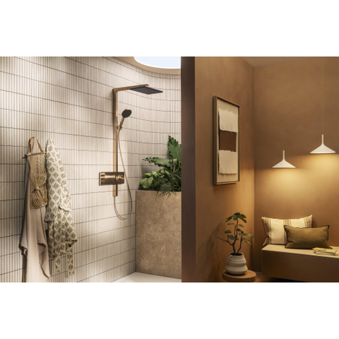 Hansgrohe Raindance alive Showerpipe - 210/340 2jet - ecosmart - thermostatische - thermostaat - geborsteld brons (brons) SW1387853