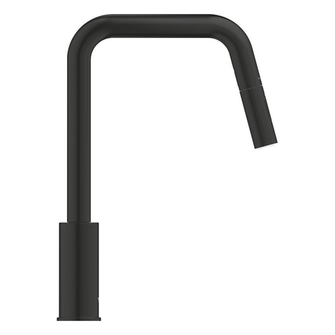 Grohe Start QuickFix Keukenkraan - met uittrekbare handdouche - met dual spray - voorsprong 22.1cm - matte black (mat zwart) SW1028176