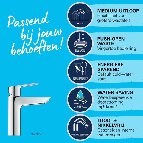 GROHE Start Ensemble de robinet - haut - bec pivotant - chrome SW863404