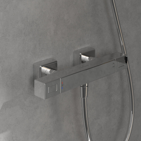 Villeroy & Boch Universal Taps & Fittings Douchethermostaat - voor douche Hoekig - hoogglans chroom SW974083