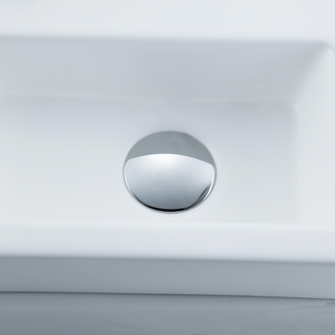 QeramiQ Fuente pack lave-mains – 37,5 x 18,5 x 9 cm – céramique blanc mat – perçage à gauche – robinet chromé SW1232720