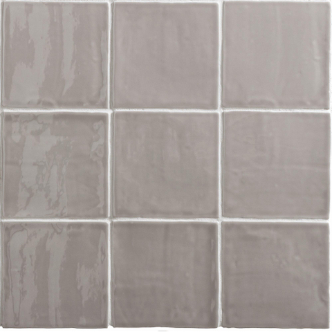 Terravito Viondo carreau mural - 13x13cm - 10mm - Carré - Gris Brillant SW542673
