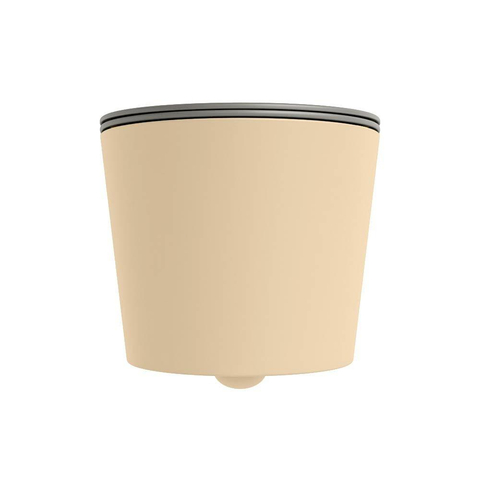 Mondiaz LAVIE hangtoilet – spoelrandloos – 36 x 53 cm – met softclose zitting – Sand (beige), zitting Smoke (lichtbruin) SW1208738