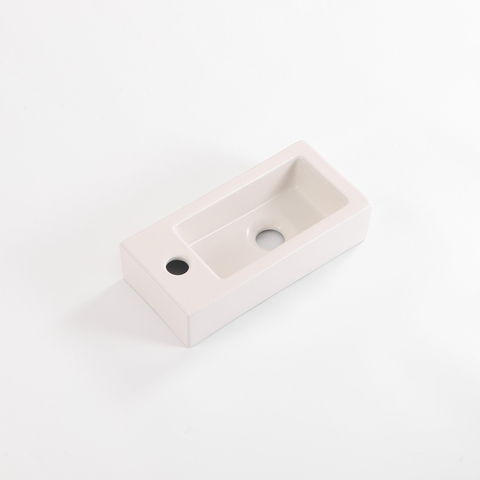 QeramiQ Dely Fontein - 38x18.5x9cm - keramiek - kraangat links - linnen SW1449877