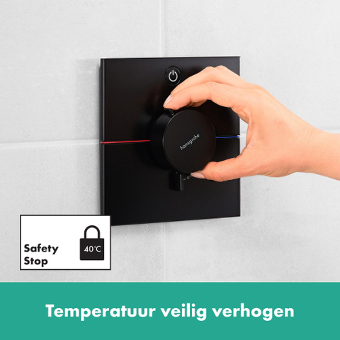 Hansgrohe ShowerSelect Comfort E Thermostaat - inbouw - 1 functie - mat zwart SW917882