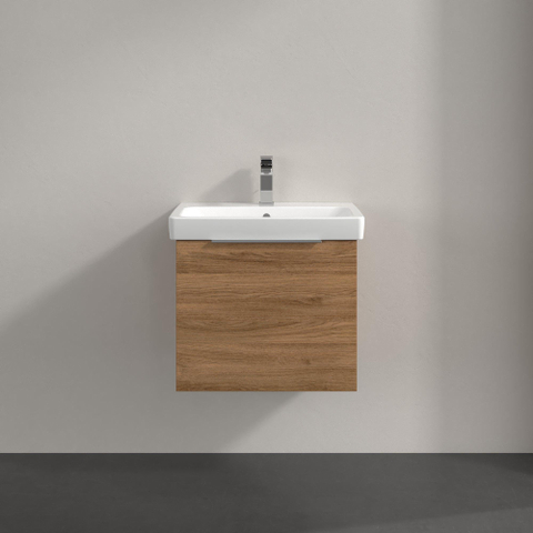 Villeroy & Boch Architectura Wastafelonderkast - 42x55cm - 1 lade - Oak Kansas (hout) SW1162181