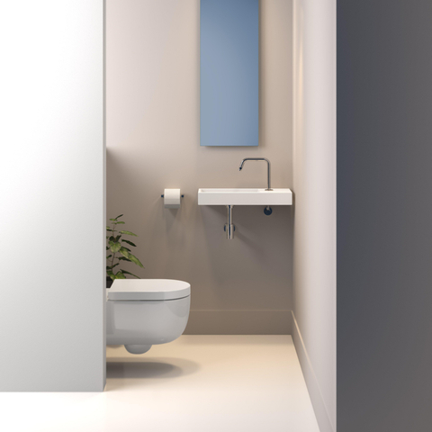 Clou Mini Wash Me lave-mains 56x24cm droite en pierre minérale Blanc SW9379