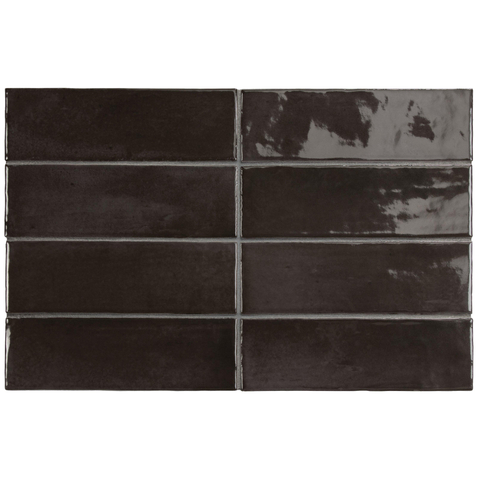 ÉCHANTILLON Terravito Ardeno Koko Pour carreau mural - 150x50cm - 8mm - Noir SW1221294