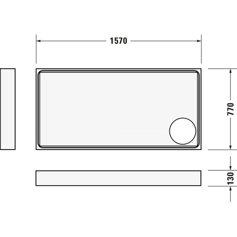 Duravit Starck slimline douchebak 160x80cm wit SW472342