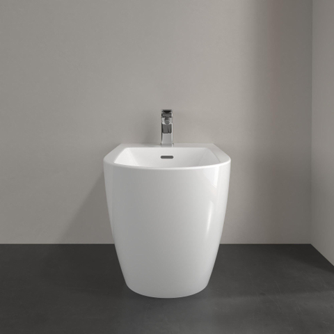 Villeroy & Boch Subway 3.0 staand bidet - 37x59.5cm - met kraangat - met overloop - White Alpine (glans wit) SW762390