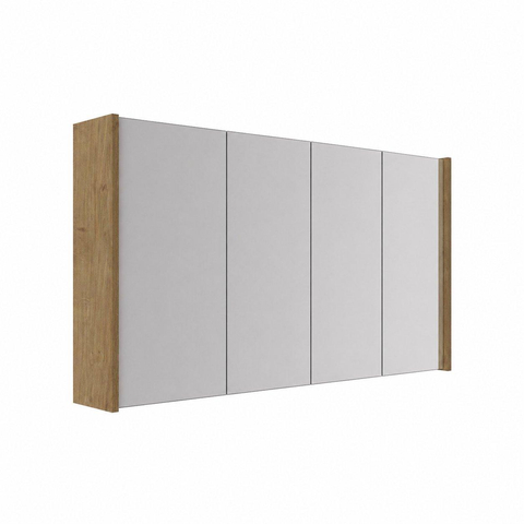 Saniclass Holz Pure Armoire de toilette - 140x63x16cm - panneaux latéraux inclus - chêne naturel SW1522282