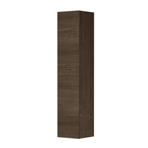 INK Hoge kast - 35x37x169cm - 1 deur - Links en rechtsdraaiend - greeploos - massief eiken - charcoal SW493344