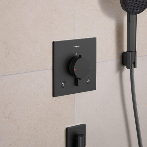 Hansgrohe Ecostat Comfort E Inbouw - thermostaat - 2 functies - zwart chroom SW1319881